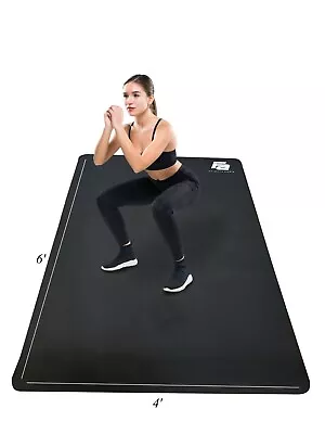 Large Exercise Mat 6' X 4' X 8mm | Thick Non-Slip Extra Wide Workout Mat For Gym • $119.95