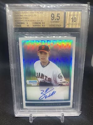 Zack Wheeler 2009 1st Bowman Chrome Draft Rookie Card BGS 9.5 Auto 10 /500 • $150