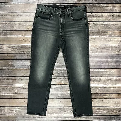 Lucky Brand 121 Slim Straight Jeans Stretch Denim 32x30 Mens Black Pants Cotton • $29.95