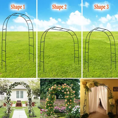 240cm Outdoor Metal Garden Arch Decor Ornament Pathway For Climbing Plants Gate • $32.89