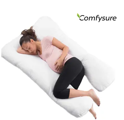 $24.90 • Buy U-Shape Full Body Pregnancy Pillow For Maternity Support - 59  - By Comfysure 