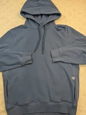 Mack Weldon Hoodie Mens Large Blue Sweater Hood Drawstring Pockets • $19.99