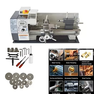 110V WM210V Miniature Inch Thread Precision Metal Bench Lathe 8 *16  • $1287.90