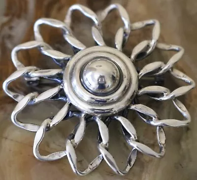 Vtg 1950 Danecraft Sterling Fancy Link Star & Spheres BROOCH 10 Grams 1.8 In • $0.99