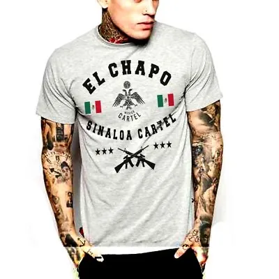 El Chapo T-Shirt Sinaloa Cartel Mexican Crime Boss Mafia Mobster Gangster Tee • $19.99