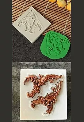 £2.99 • Buy Vintage Silicone Fondant Mould Relief Baroque Cake Lace Flower Border Sugar Mold