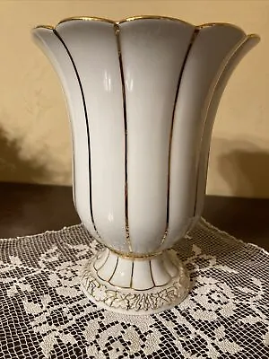 Meissen Porcelain Vase- First Class- White Gold- Excellent Condition 7” • $300