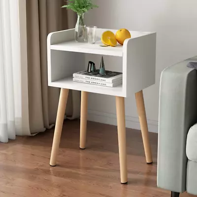 Nightstand Mid-Century Modern Bedside Table With Solid Wood Legs Adorable And  • $47.86