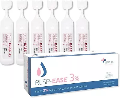 Resp-Ease® 3% Sterile Hypertonic Saline Solution For Inhalation 60x4ml Doses • £16.99