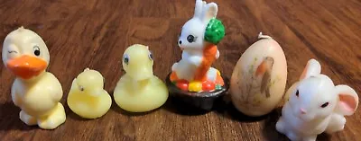 £16.15 • Buy 6 Vintage Easter Bunny Duck Egg Novelty Wax Candles Unburnt 