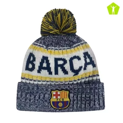 FC Barcelona Pegged Unisex Pom Beanie • $24.99