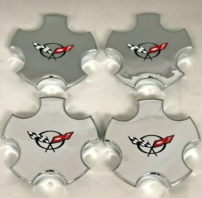 $80.27 • Buy NEW 2000-2004 CHEVROLET CORVETTE Z06 Wheel Center Cap CHROME SET