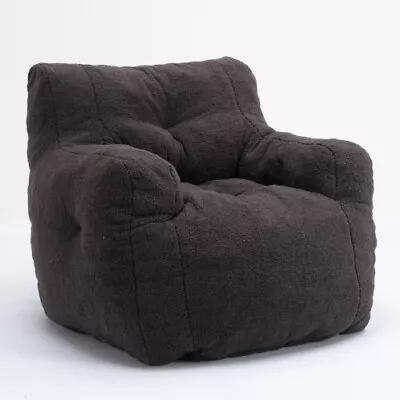 Cord Beanbag Sofa With Tufted Memory Foam Filling Bean Bag Chair Armchair NS • £109.99