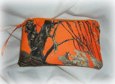 Mossy Oak Real Tree Camo Camouflage Coin Purse Breakup Country Blaze Orange Chic • $12.25