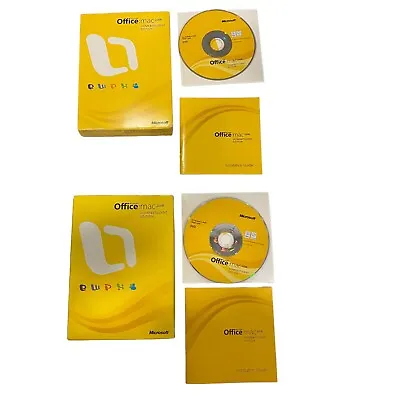 Lot Of 2 Microsoft Office Mac 2008 Home & Student Edition CODE VALIDITY UNKNOWN • $12