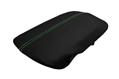 Console Lid Armrest Cover Leather For Ford Mustang 2015-2020 Black Green Stitch • $35.99