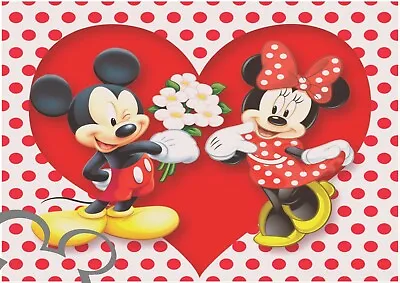 Disney Mickey And Minnie Mouse A4 Art Print Photo Picture Wedding Gift • £4