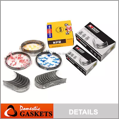 Piston Rings Main Rod Bearings Fit 89-99 Nissan Altima Stanza 2.4L KA24E KA24DE • $87.99