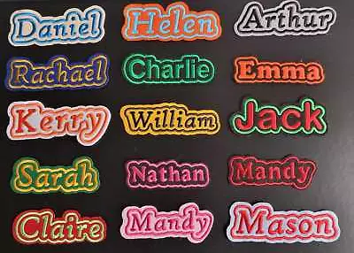 Personalised Embroidered Name Patch Badge Iron On Or Sew Girls Boys • £3.85