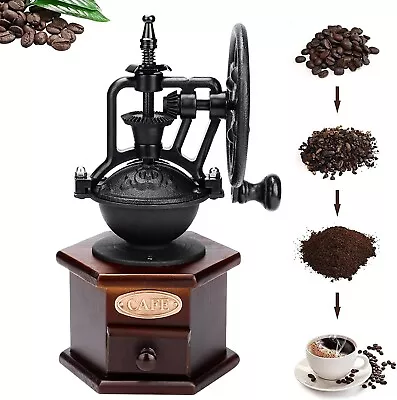 £32.99 • Buy Manual Coffee Grinder Victop Wooden Hand Coffee Mill Coffee Bean Grinder