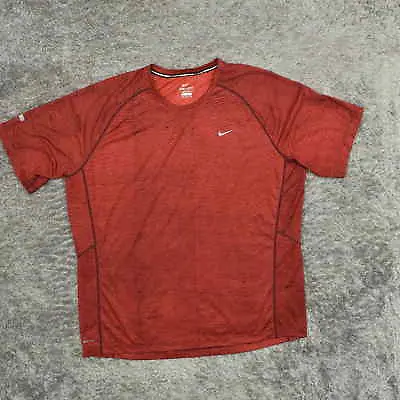 Nike Men's Adult Sz 2XL Tee Shirt T Red Miller Running Gym Run Athletic Casual P • $12.32