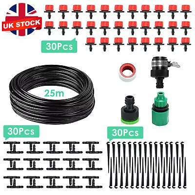 £7.39 • Buy 25M Self Watering Drip Irrigation Automatic System Kit Plant Timer Garden Hose