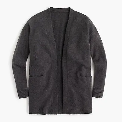 J.Crew Boyfriend Cardigan In Supersoft Yarn | S | Hthr Charcoal | $118  • $99.99