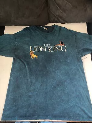 Vintage 90s Disney The Lion King Movie Promo Embroidered XL Shirt • $55