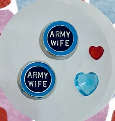 ARMY WIFE Floating Charms & Rhinestones For Memory Lockets • $2.10