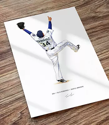 Felix Hernandez Perfect Game Seattle Mariners Baseball Print Poster King • $19