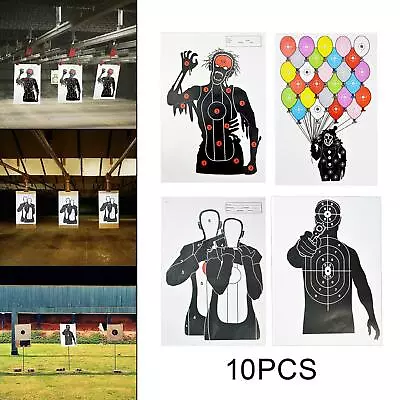 10 Sheets Paper Silhouette Targets Shooting Range Fun Targets For Archery • £10.04