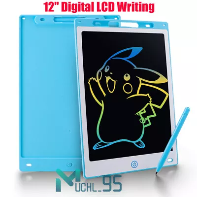 12  LCD Writing Tablet Colorful Electronic Drawing Board Education Gift For Kids • $14.71