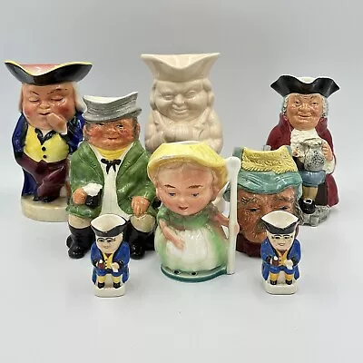 Toby Jug Bundle 8x Vintage Jugs Burlington & Kelsboro Ware • £39.99