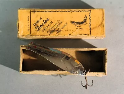 Vintage Brainerd Bait 10000 Lakes Doctor Spoon Fishing  Minnesota MN Lure & Box • $4.95