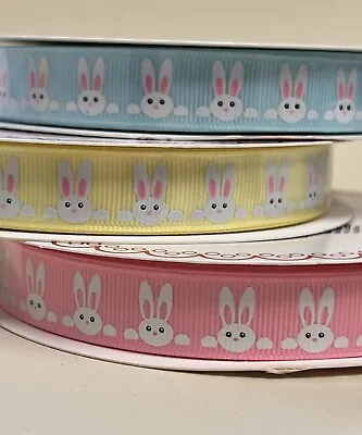 Easter Bunny 16mm Grosgrain Ribbon • £1.79