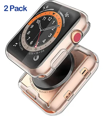 $7.90 • Buy 2 Pack Apple Watch Screen Protector Case 8 Ultra 7 6 54SE 40 44 38 42 45 41 49MM