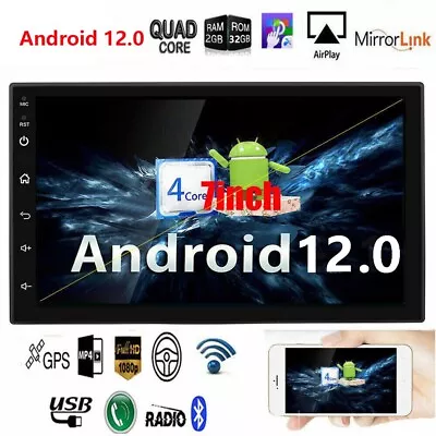 Android 12.0 GPS Navigation 7  Car Stereo NO DVD Player Radio USB InDash 2 DIN • $64.82