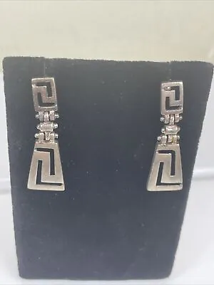 Vintage Mexican Sterling Silver 925 Earrings Women's Jewelry Signed Bohemian • $35