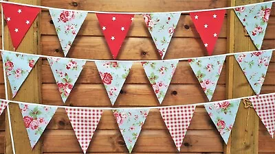 £4.99 • Buy CATH KIDSTON Fabric Bunting 3m -15 Flags Home/Christmas/Tea/Garden PARTY