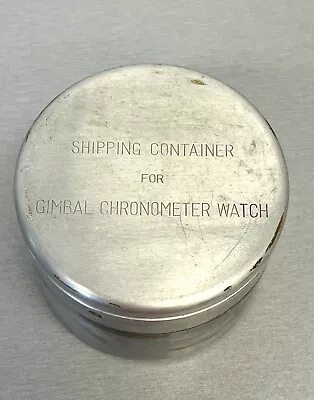 Hamilton WWII Model 22 Gimbaled Ships Chronometer Movement Shipping Container • $88