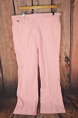 Vintage Izod Lacoste Pants Mens Size 36 X 30 Adjustable Pink Flat Front VTG 🐊 • $29.99