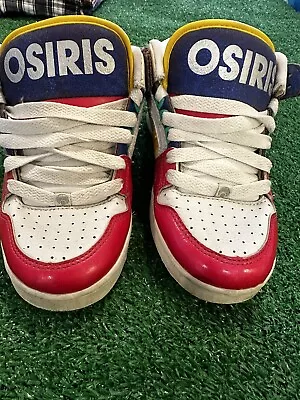 Osiris South Bronx  Girls Skate Shoes Size 9 Womens Skater Fat Tongue Pink Blue • $24.50