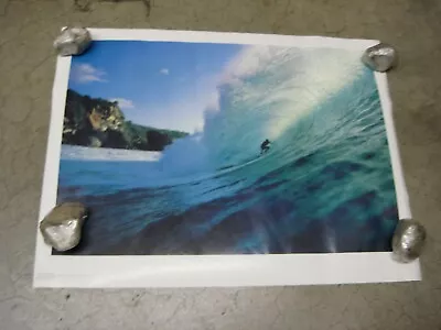 Surf In Curl Surfing Poster Vintage Wave Surfer 1970's C2110 • $40