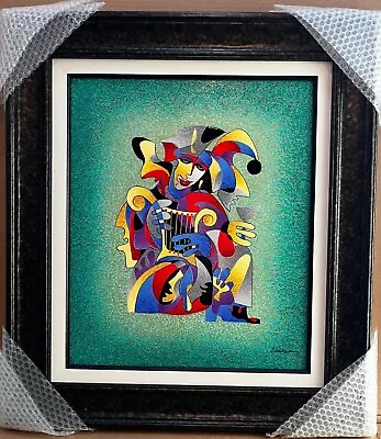 Krasnyansky  Jade Lyre Player  Embellished Serigraph Framed Hand-signed • $645