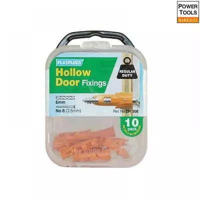 £1.60 • Buy Plasplugs DR 308 Hollow Door Fixings (10)