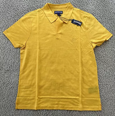 NWT 100% Authentic VILEBREQUIN 100 % Linen POLO - MEDIUM - MEN - M - YELLOW • $75