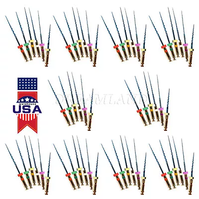 10 Pack Dental Engine Use NiTi Super Rotary Files 25mm Machine USA • $69.90