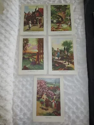 5 Vintage GERMAN COUNTRY SCENES By HERRFURTH Prints • $15