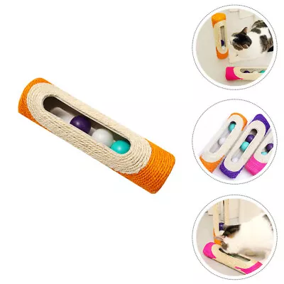  Cat Scratching Post Sound Scratcher Sisal Rope Balls Roll The • £12.94