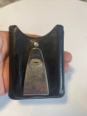 Dalvey Leather Credit Card Case Money Clip Wallet Black • £11.50